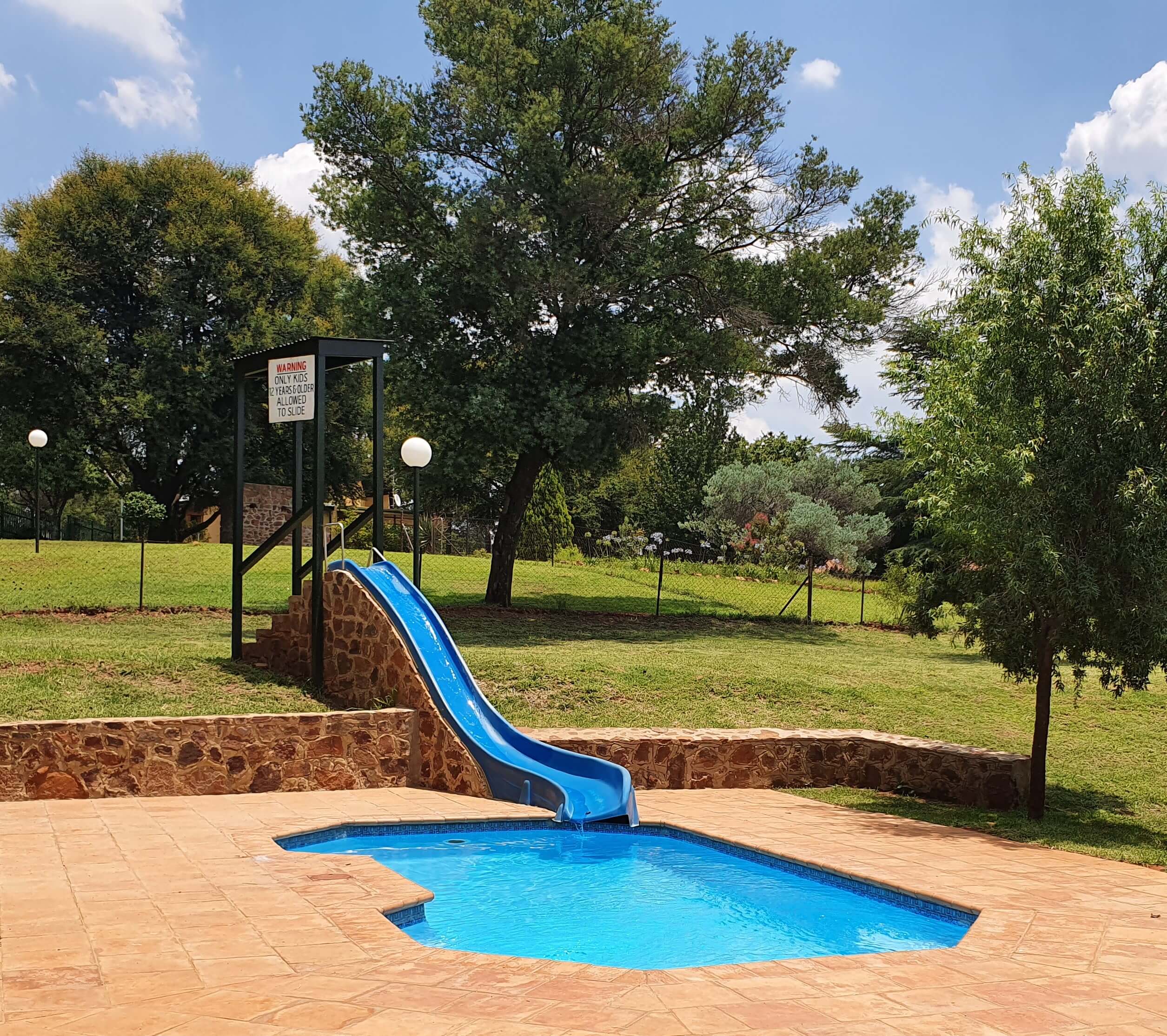 Garden slide and outdoor play area at Rosenbusch Walkerville